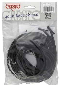 Crespo élastique Chaises Longues 2x Court 2x Long Black